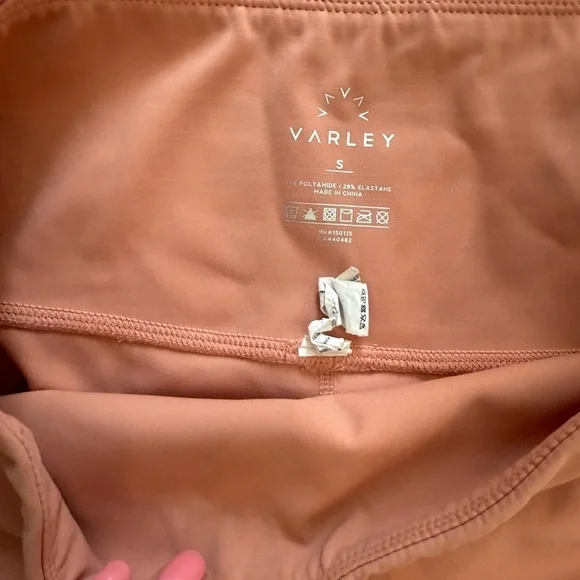 Varley Pink Leggings with Laser Cut Design - Picture 2 of 3